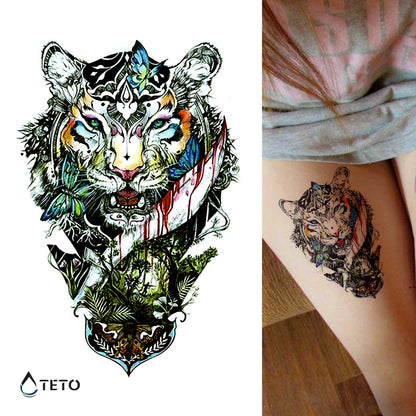 Blutiger Tiger - TETO Temporäre Tattoos