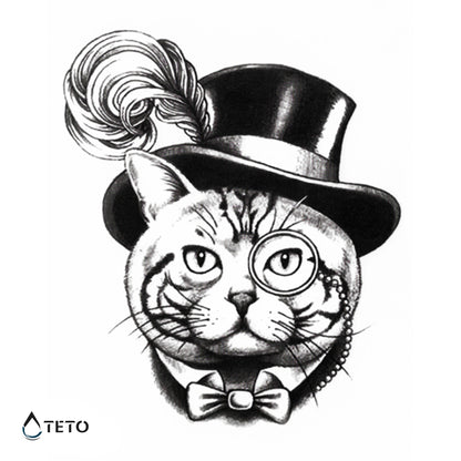 Elegante Katze - TETO Temporäre Tattoos