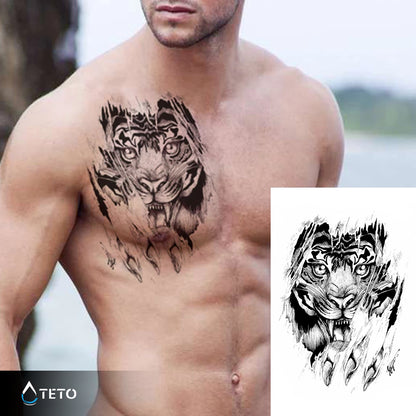 Gefährlicher Tiger - TETO Temporäre Tattoos