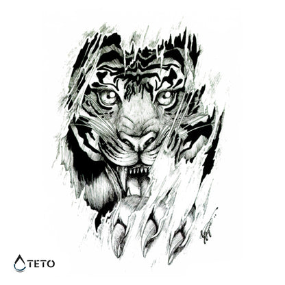 Gefährlicher Tiger - TETO Temporäre Tattoos
