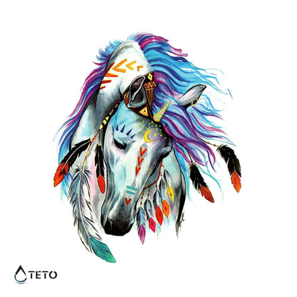 Indigenes Pferd - TETO Temporäre Tattoos