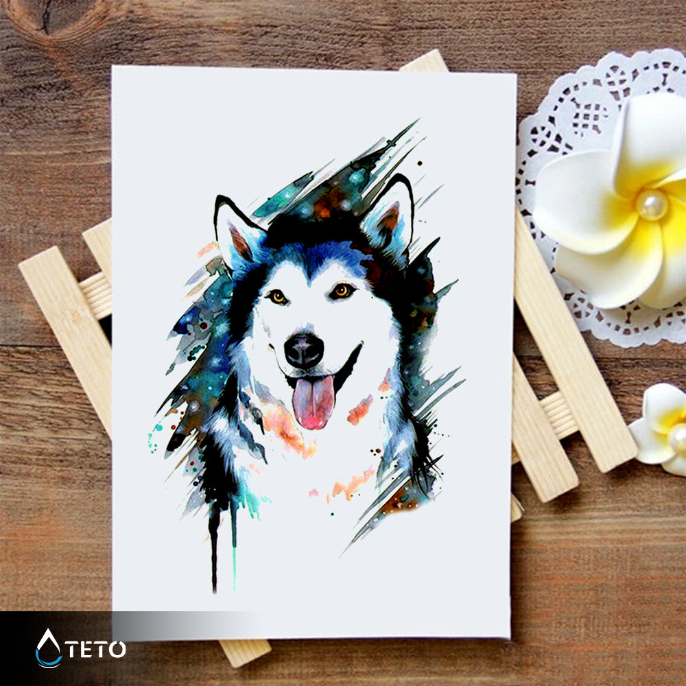 Husky - TETO Temporäre Tattoos