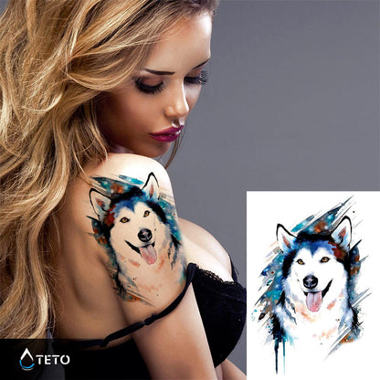 Husky - TETO Temporäre Tattoos