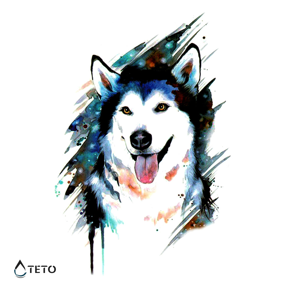 Husky - TETO Temporäre Tattoos