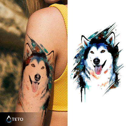 Husky - TETO Temporäre Tattoos
