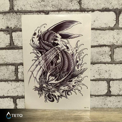 Drachenfisch - TETO Temporäre Tattoos
