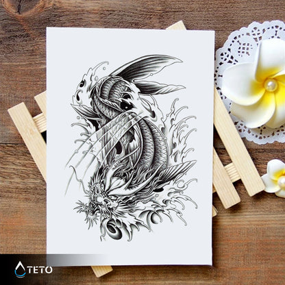 Drachenfisch - TETO Temporäre Tattoos