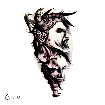 Wütende Dämonen - TETO Temporäre Tattoos