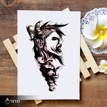 Wütende Dämonen - TETO Temporäre Tattoos