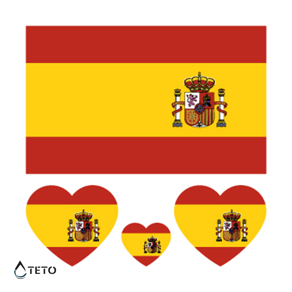 Spanische Flagge - Set - TETO Temporäre Tattoos