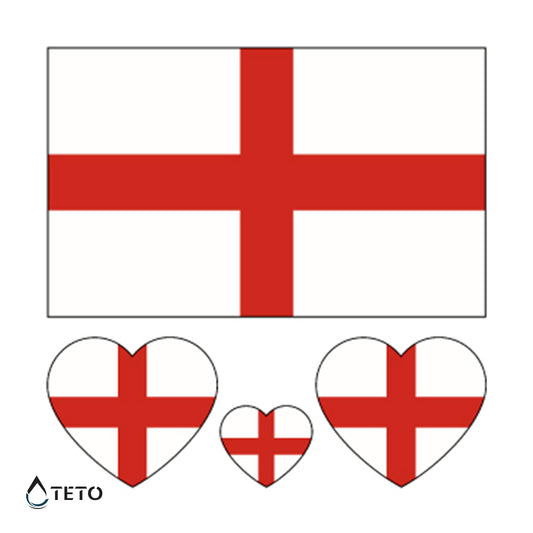 Englische Flagge - Set - TETO Temporäre Tattoos