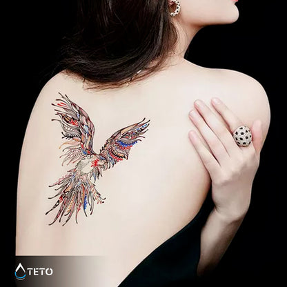 Bunter Vogel - TETO Temporäre Tattoos