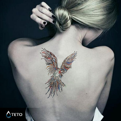 Bunter Vogel - TETO Temporäre Tattoos