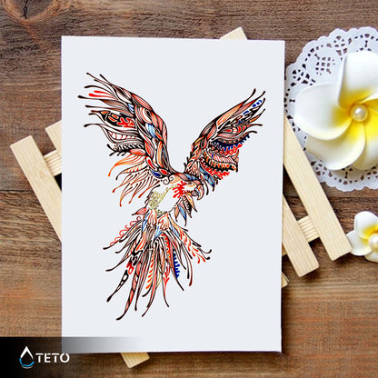 Bunter Vogel - TETO Temporäre Tattoos