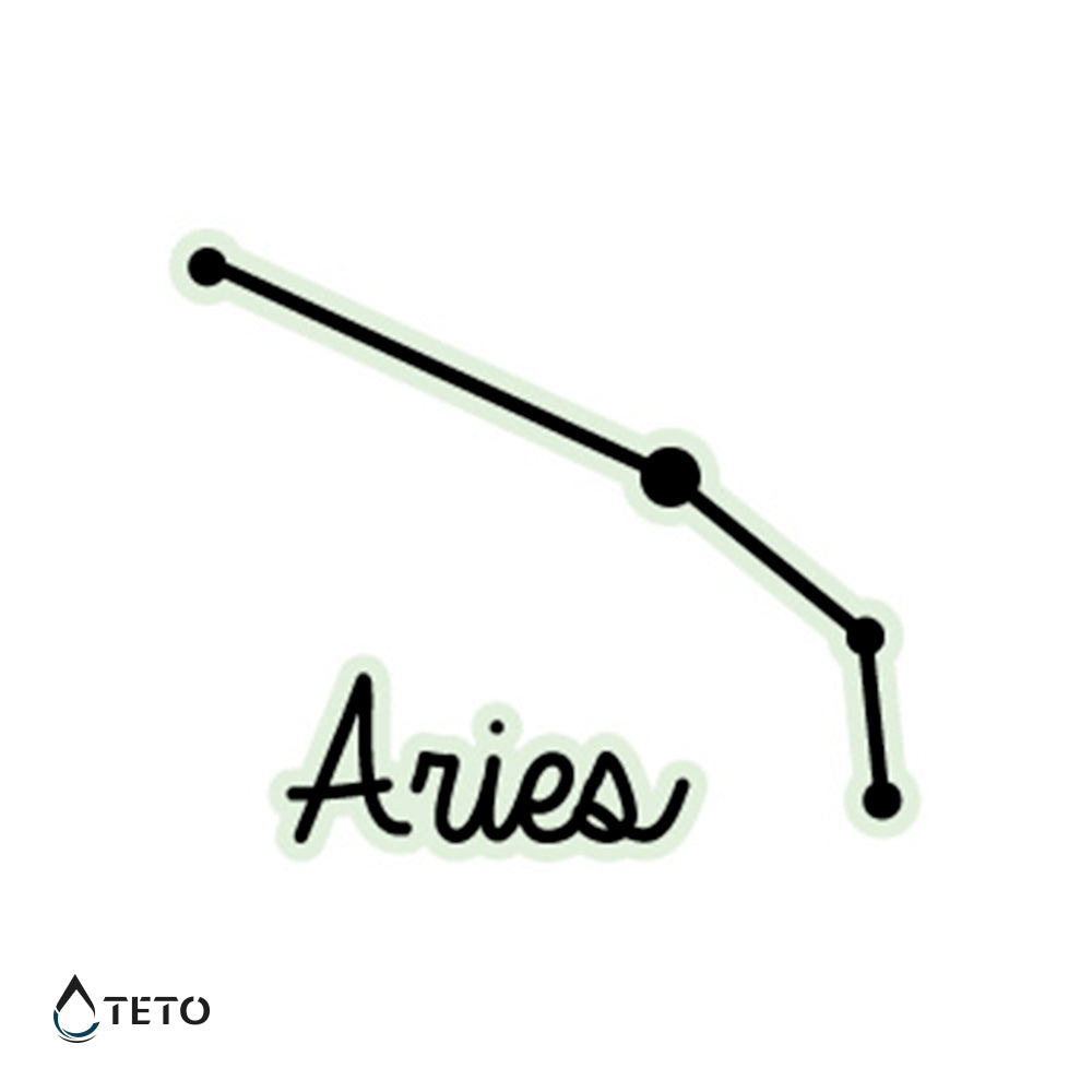 Widder - Leuchtet im Dunkeln - TETO Temporäre Tattoos