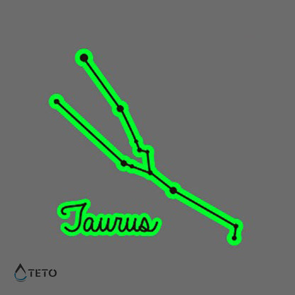 Sternzeichen Stier - Leuchtet im Dunkeln - TETO Temporäre Tattoos