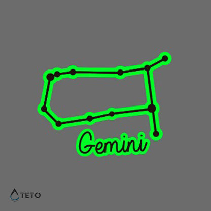 Sternzeichen Zwillinge - Leuchtet im Dunkeln - TETO Temporäre Tattoos