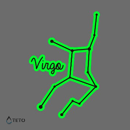Sternzeichen Jungfrau – Leuchtet im Dunkeln - TETO Temporäre Tattoos