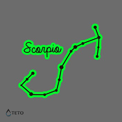 Sternzeichen Skorpion – Leuchtet im Dunkeln - TETO Temporäre Tattoos