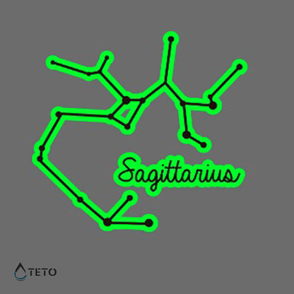 Sternzeichen Schütze – Leuchtet im Dunkeln - TETO Temporäre Tattoos