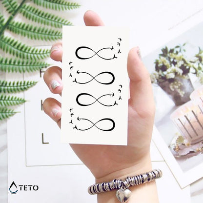Unendlich mit Vögeln - Set - TETO Temporäre Tattoos