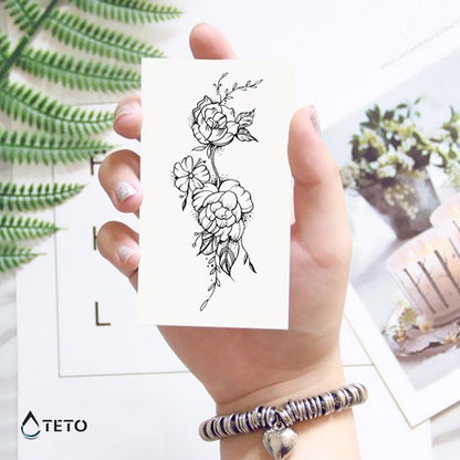 Pfingstrosen - TETO Temporäre Tattoos