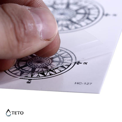 Zweifarbige Kompasse - Set - TETO Temporäre Tattoos