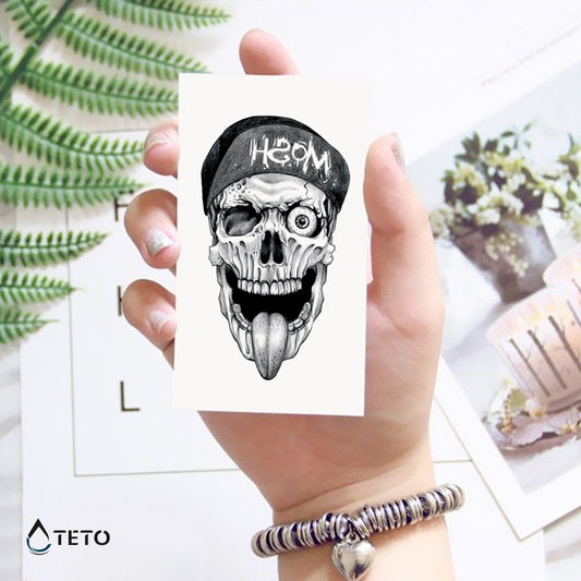 Cooler Totenschädel - TETO Temporäre Tattoos