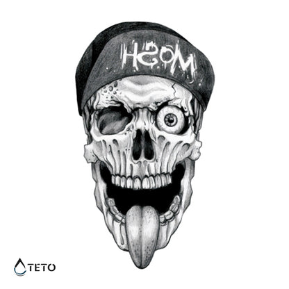 Cooler Totenschädel - TETO Temporäre Tattoos