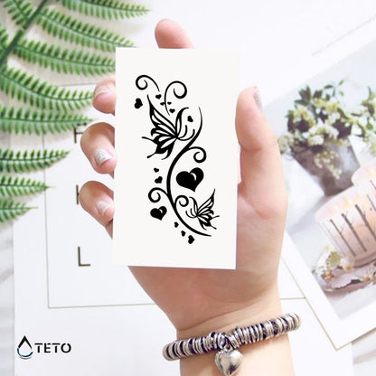 Schmetterlinge mit Herzen - TETO Temporäre Tattoos