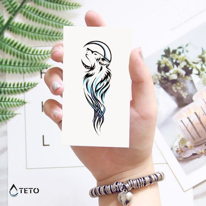 Minimalistischer Wolf - TETO Temporäre Tattoos