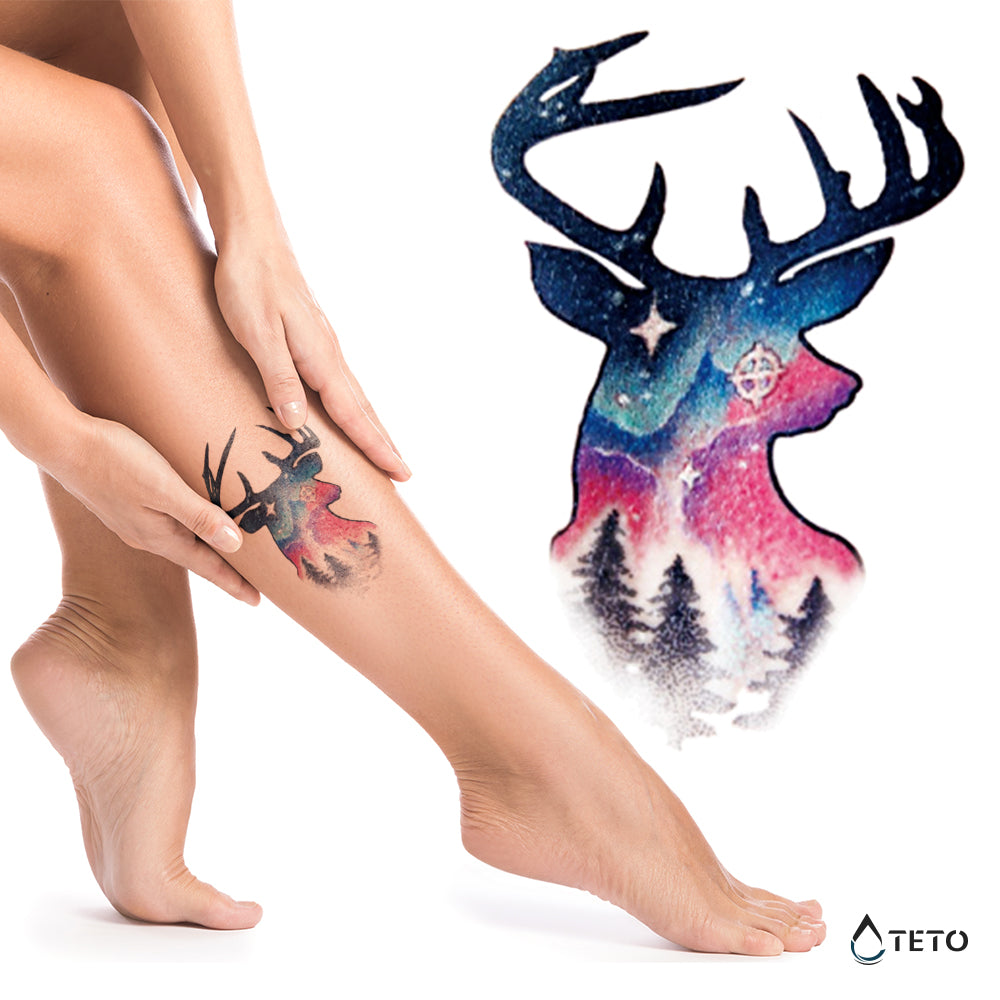 Nachthirsch - TETO Temporäre Tattoos