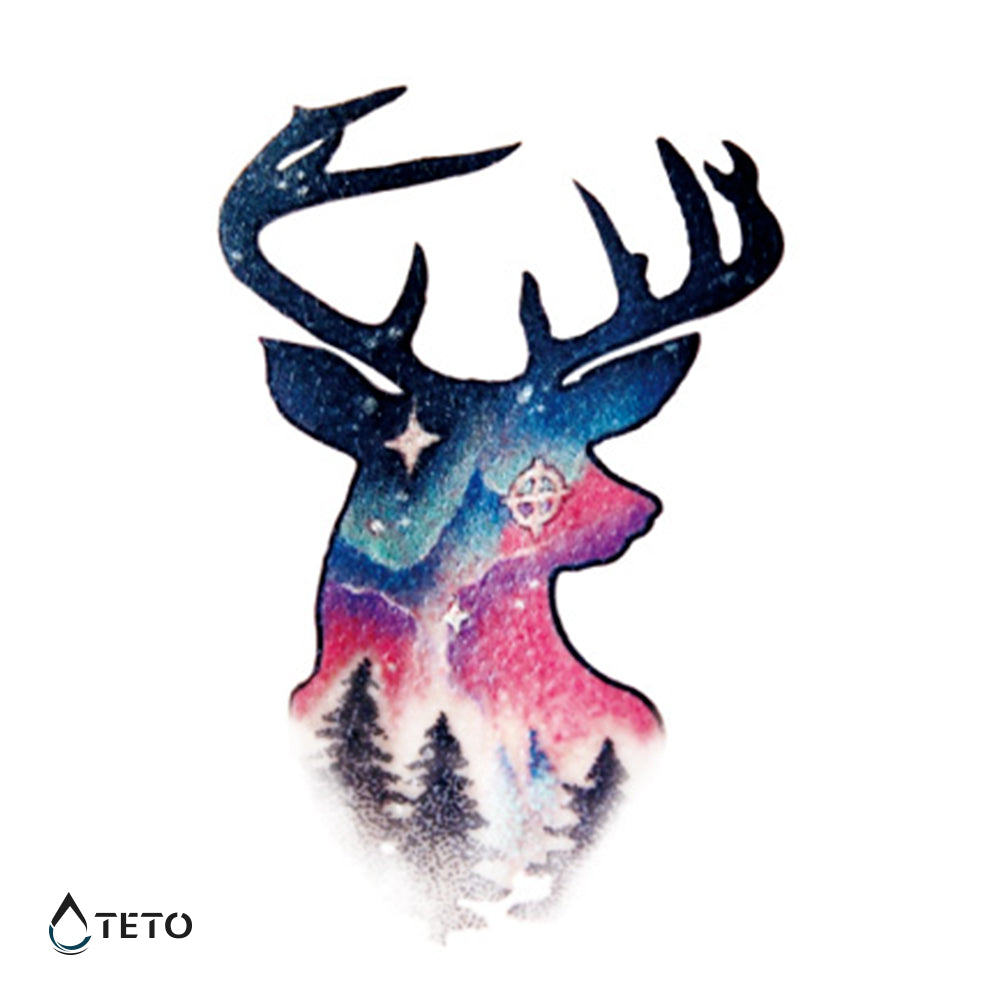 Nachthirsch - TETO Temporäre Tattoos
