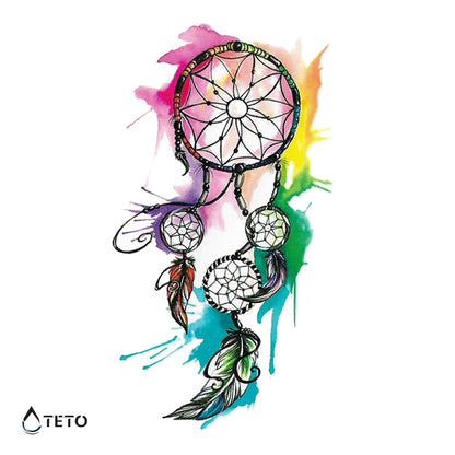 Traumfänger mit Aquarellen - TETO Temporäre Tattoos