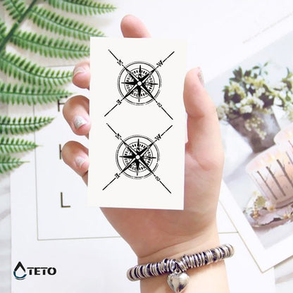 Richtungs-Kompass - Set - TETO Temporäre Tattoos