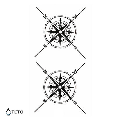 Richtungs-Kompass - Set - TETO Temporäre Tattoos