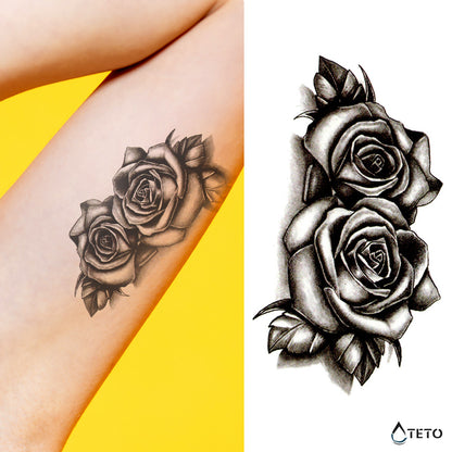 Traditionelle Rosen - TETO Temporäre Tattoos