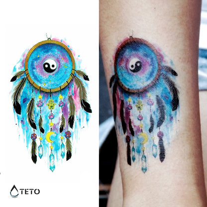 Traumfänger - Yin und Yang - TETO Temporäre Tattoos
