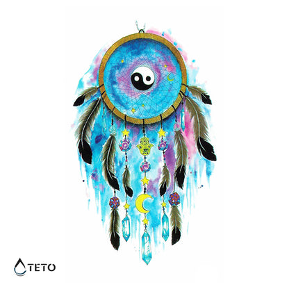 Traumfänger - Yin und Yang - TETO Temporäre Tattoos