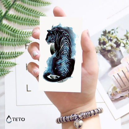 Geheimnisvoller Tiger - TETO Temporäre Tattoos