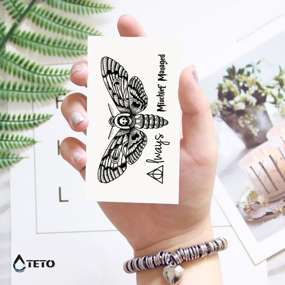 Todesschmetterling / Harry Potter - Set - TETO Temporäre Tattoos
