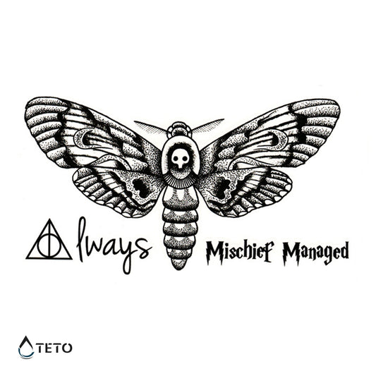 Todesschmetterling / Harry Potter - Set - TETO Temporäre Tattoos