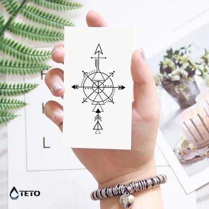 Pfeile in Kompass - TETO Temporäre Tattoos