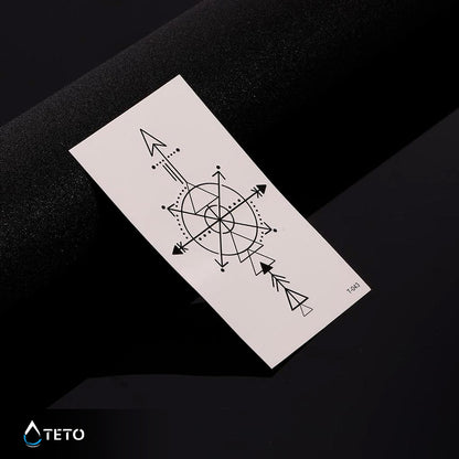 Pfeile in Kompass - TETO Temporäre Tattoos