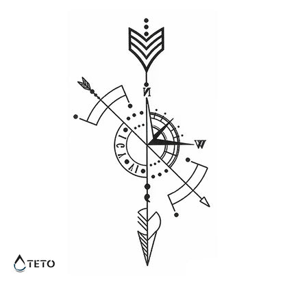 Die richtige Richtung - TETO Temporäre Tattoos