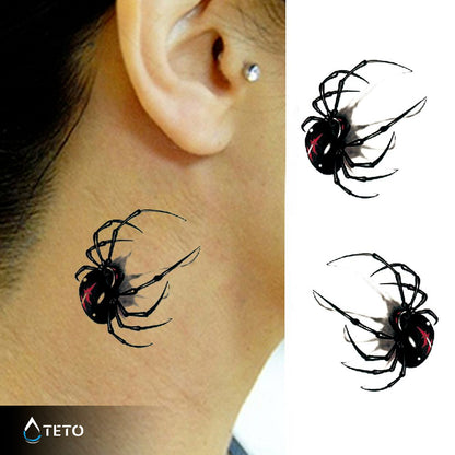 3D-Spinnen – Set – Typ B - TETO Temporäre Tattoos