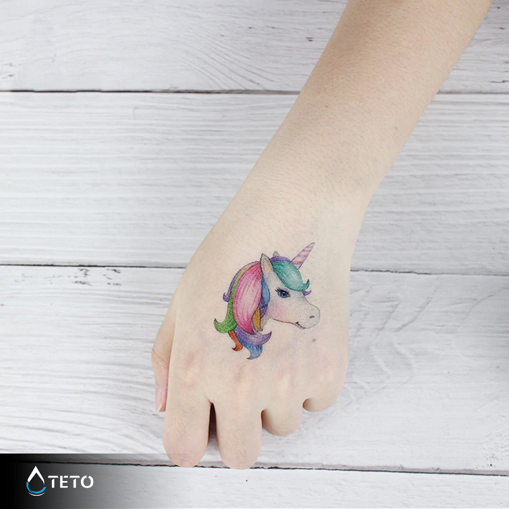 Einhorn - TETO Temporäre Tattoos
