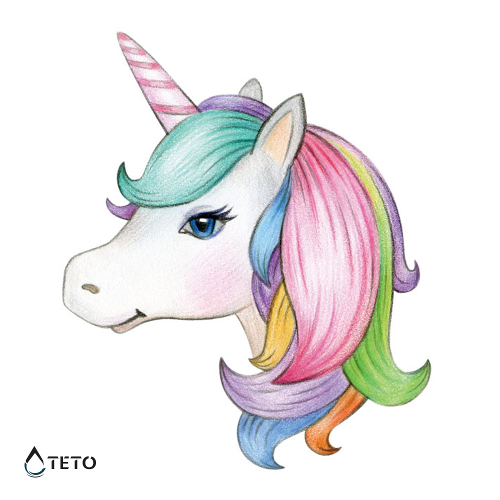 Einhorn - TETO Temporäre Tattoos