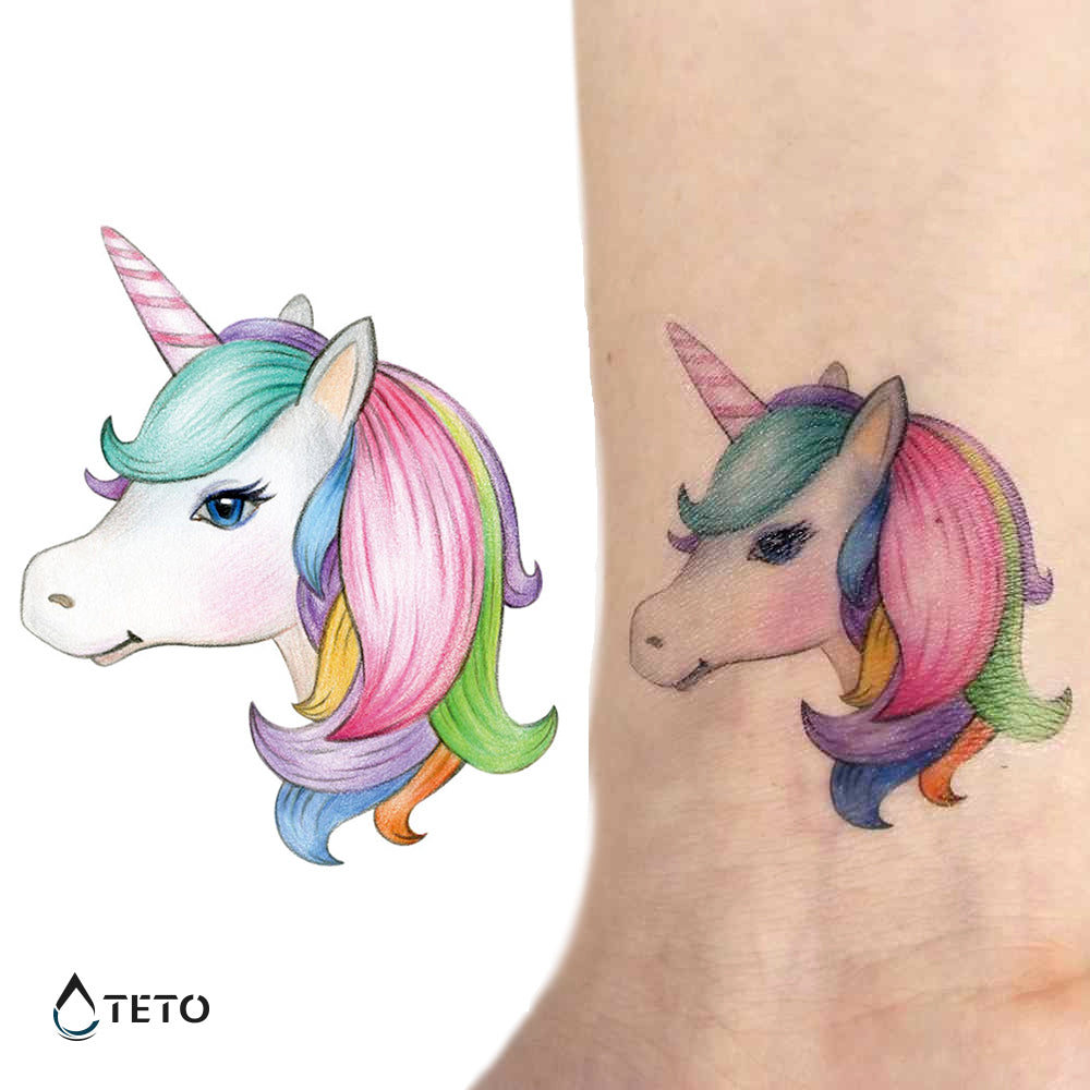 Einhorn - TETO Temporäre Tattoos