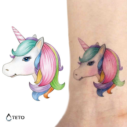 Einhorn - TETO Temporäre Tattoos